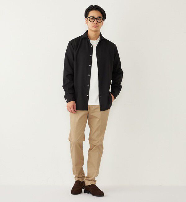 SHIPS Colors 「SHIPS Colors:ノーアイロン ウールライク ワイドカラー シャツ◇」|シャツ・ブラウス|