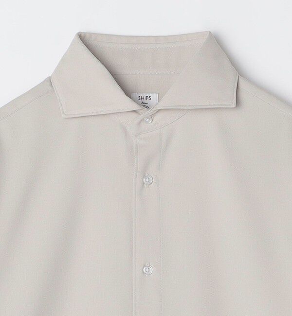 SHIPS Colors 「SHIPS Colors:ノーアイロン ウールライク ワイドカラー シャツ◇」|シャツ・ブラウス|