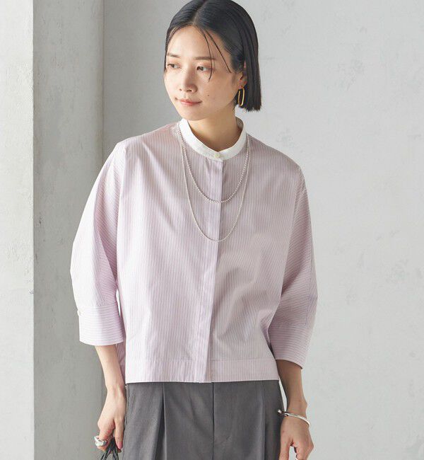 SHIPS for women「〈手洗い可能〉ストライプ 羽織 シャツ」|シャツ・ブラウス|