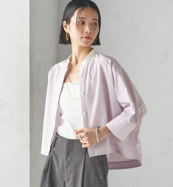 SHIPS for women「〈手洗い可能〉ストライプ 羽織 シャツ」|シャツ・ブラウス|