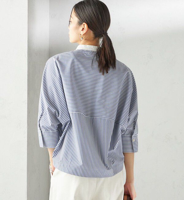 SHIPS for women「〈手洗い可能〉ストライプ 羽織 シャツ」|シャツ・ブラウス|