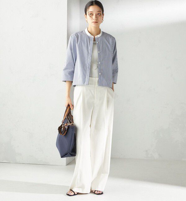 SHIPS for women「〈手洗い可能〉ストライプ 羽織 シャツ」|シャツ・ブラウス|