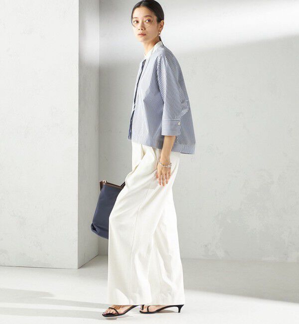 SHIPS for women「〈手洗い可能〉ストライプ 羽織 シャツ」|シャツ・ブラウス|