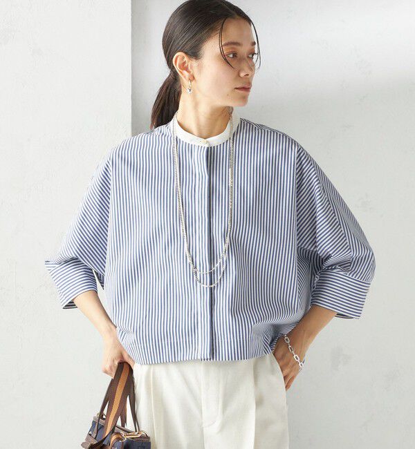 SHIPS for women「〈手洗い可能〉ストライプ 羽織 シャツ」|シャツ・ブラウス|