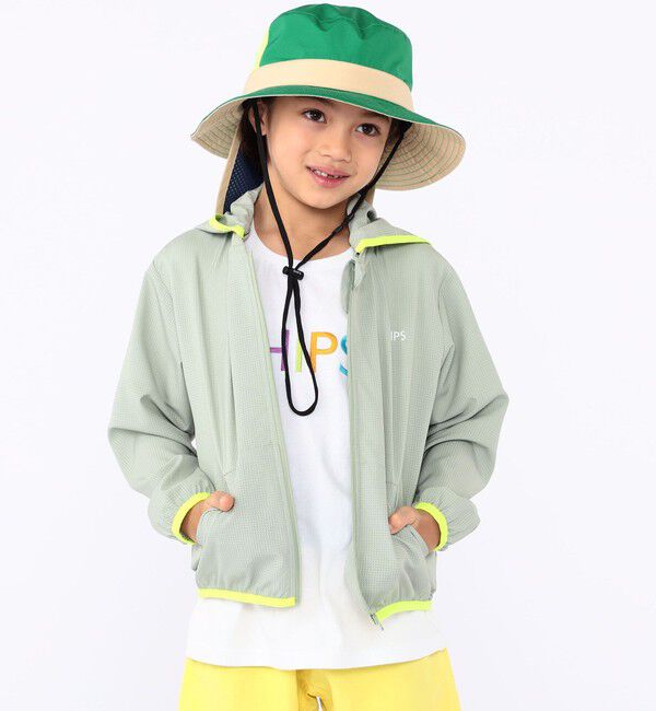 SHIPS KIDS「SHIPS KIDS:100～130cm /〈UVカット〉ジップ パーカ」|パーカー|
