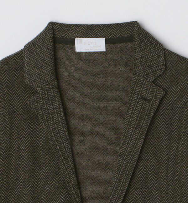 SHIPS「【SHIPS別注】FLY3: コットン/リネン ヘリンボーン ニット ブレザー」|テーラードジャケット|