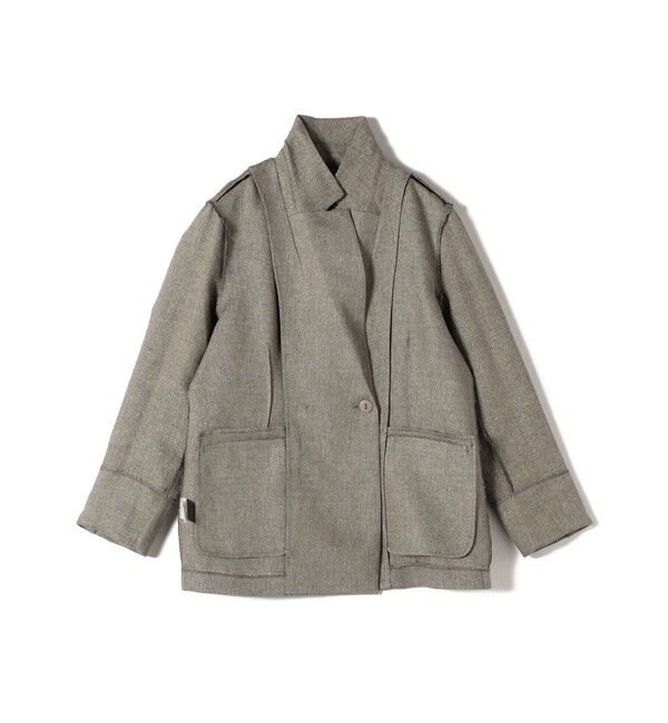 SHIPS Colors 「SHIPS Colors:〈手洗い可能〉リネン ミックス ラメ ダブル ジャケット」|テーラードジャケット|
