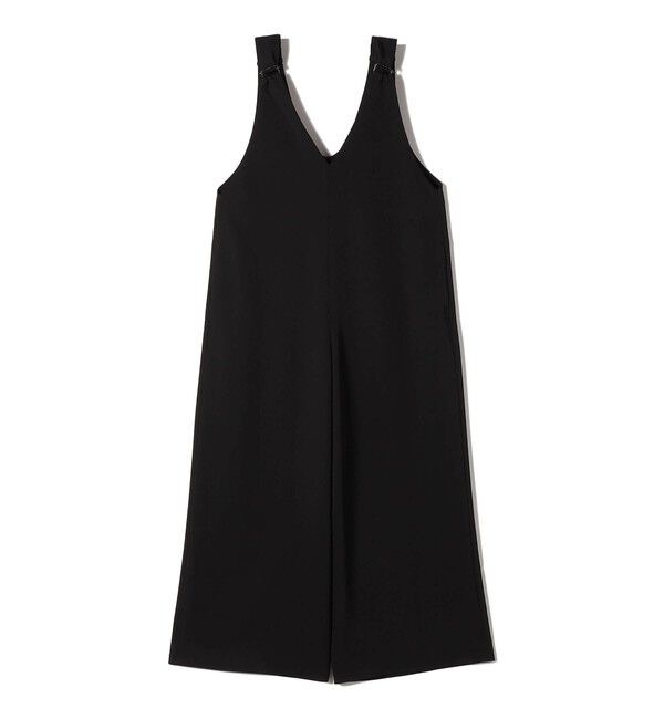 SHIPS for women「SHIPS Primary Navy Label:〈手洗い可能〉ツイル サロペット」|オールインワン|ブラック