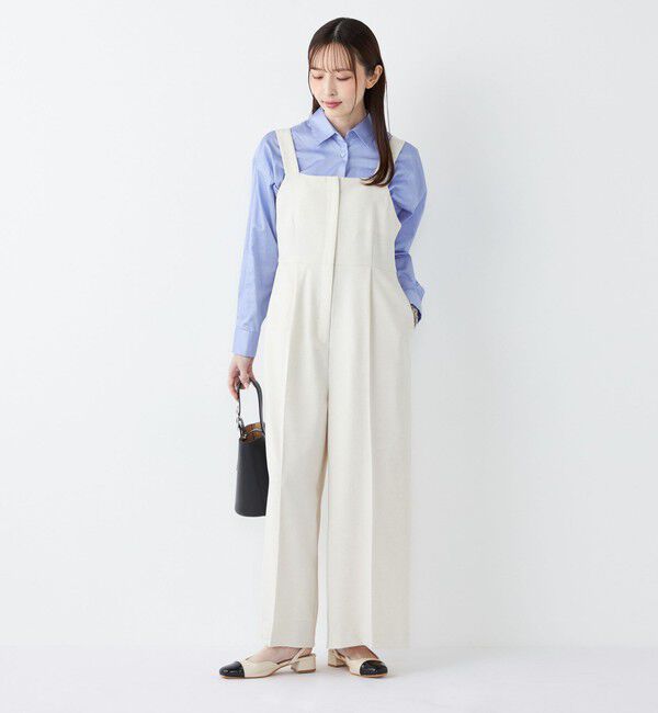 SHIPS Colors 「SHIPS Colors:〈手洗い可能〉ポリエステル/リネン スラブ オールインワン◇」|オールインワン|