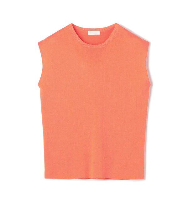 Ballsey「ハイゲージコットン ノースリーブプルオーバー」|ニット・セーター|27 オレンジ