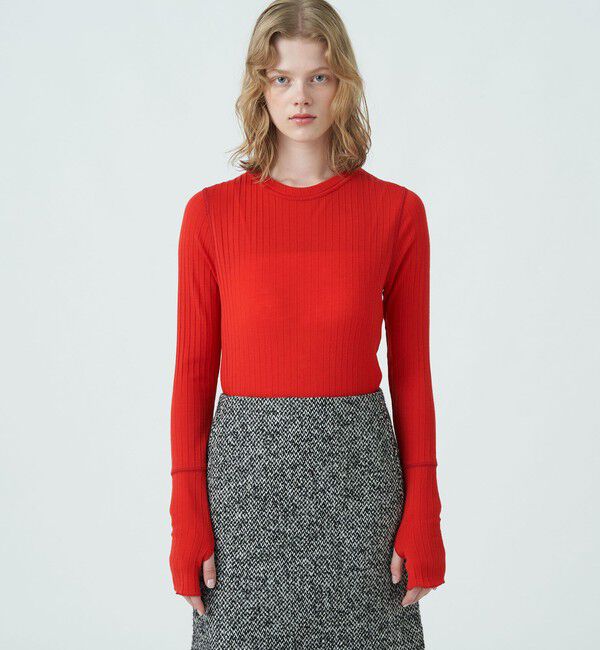 MACPHEE「ウールリブ クルーネックプルオーバー」|Tシャツ・カットソー|