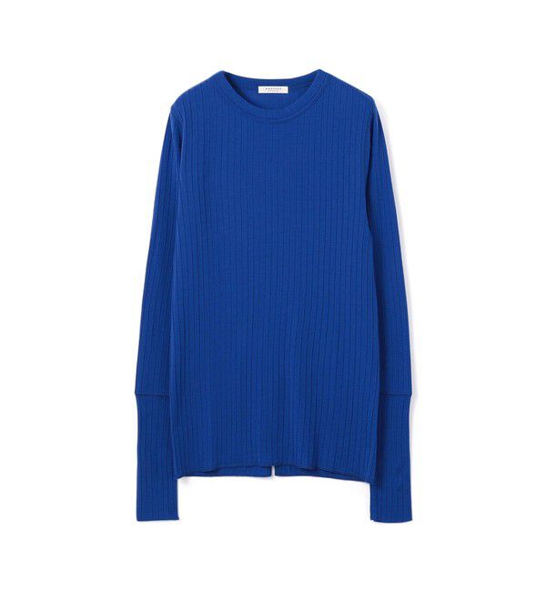 MACPHEE「ウールリブ クルーネックプルオーバー」|Tシャツ・カットソー|65 ブルー