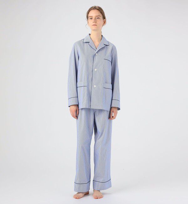 TOMORROWLAND HOME「コットンブロードストライプ パジャマ（ウィメンズ）」|ルームウェア|