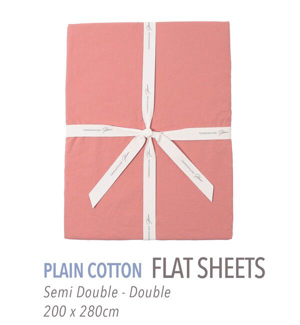 TOMORROWLAND HOME「プレーンコットン フラットシーツ（セミダブル～ダブル）」|その他|47 ピンク