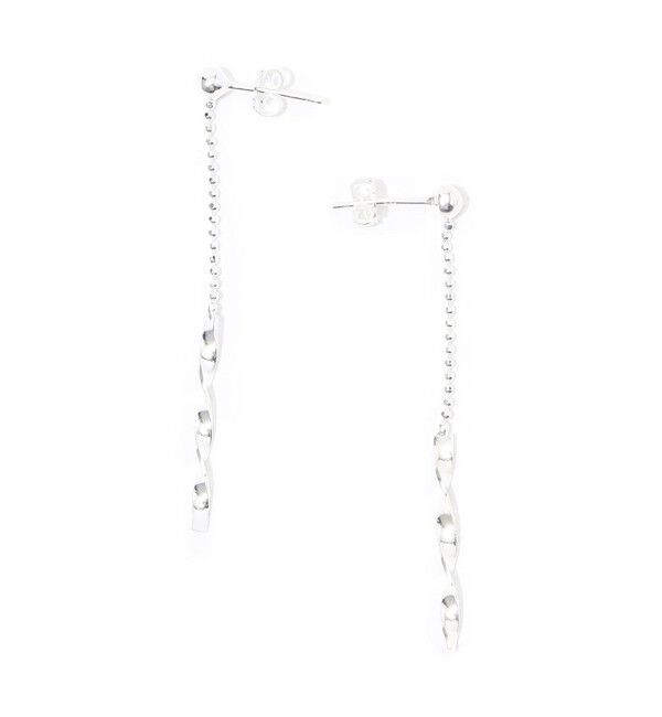 TOMORROWLAND GOODS「Nina&Jules Twisted Swinging ピアス」|ピアス|81 シルバー
