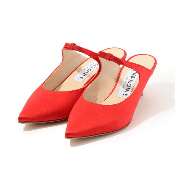 TOMORROWLAND GOODS「NEBULONI E. ポインテッドリボンミュール」|パンプス|