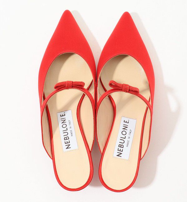 TOMORROWLAND GOODS「NEBULONI E. ポインテッドリボンミュール」|パンプス|