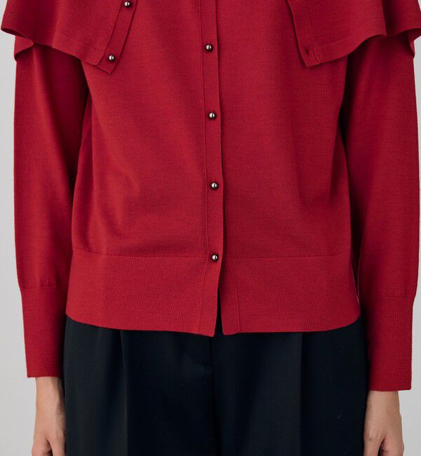 DES PRES「ウーステッドウール ケープカーディガン」|カーディガン|