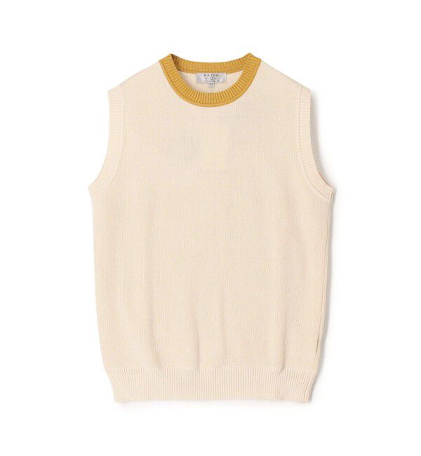 TOMORROWLAND BUYING WEAR「【別注】Raffa Molina コットン クルーネック ニットベスト」|ニット・セーター|14 ホワイト系