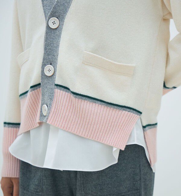 MACPHEE「NZ LAMBS Vネックカーディガン」|カーディガン|