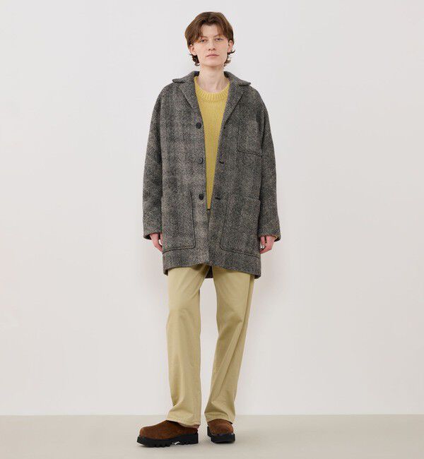 GALERIE VIE「ワイドヘリンボーン ドルマンスリーブジャケットコート」|チェスターコート|