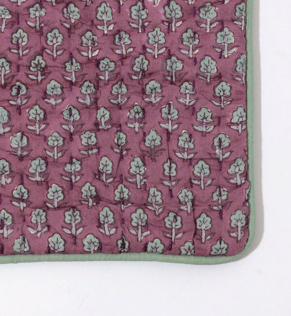 TOMORROWLAND HOME「ブロックプリントキルト クッションカバー（45cm&times;45cm）」|クッション・クッションカバー|