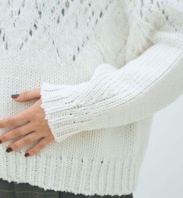 MACPHEE「アイレットシャギー ハイネックプルオーバー」|ニット・セーター|