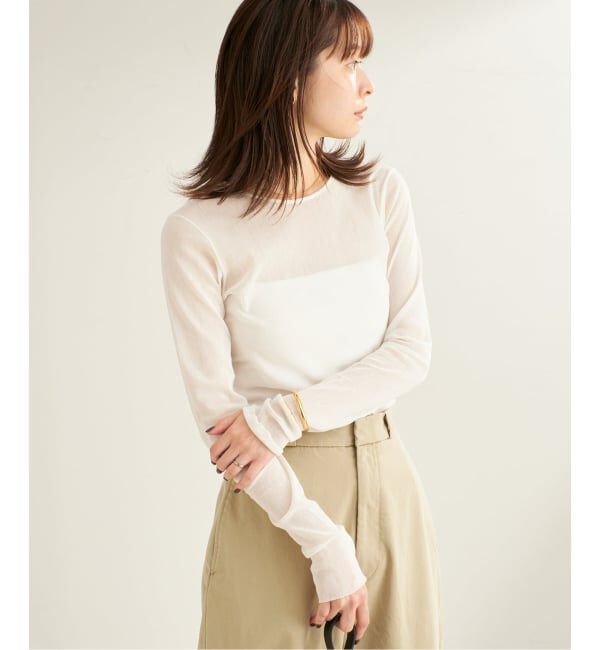 Plage「《追加》Mesh Sheer ロンT 4」|Tシャツ・カットソー|