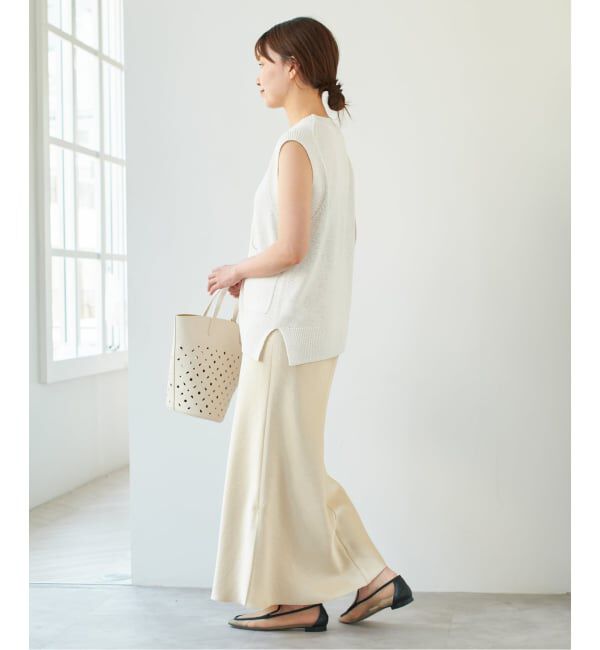 IENA「《WEB・一部店舗限定 追加12》ダブルサテンスカート」|スカート|