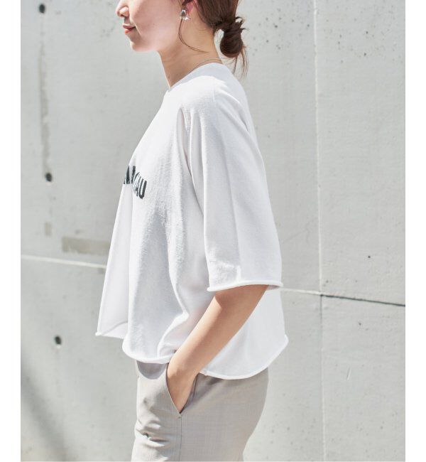 IENA「LEVITAロゴ ハーフスリーブプルオーバー」|ニット・セーター|