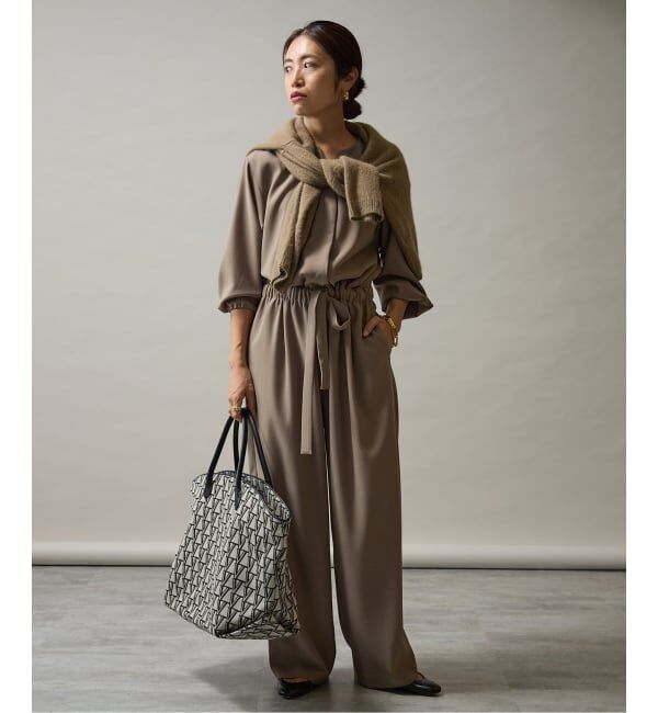 VERMEIL par iena「バックサテンジョーゼットオールインワン」|オールインワン|