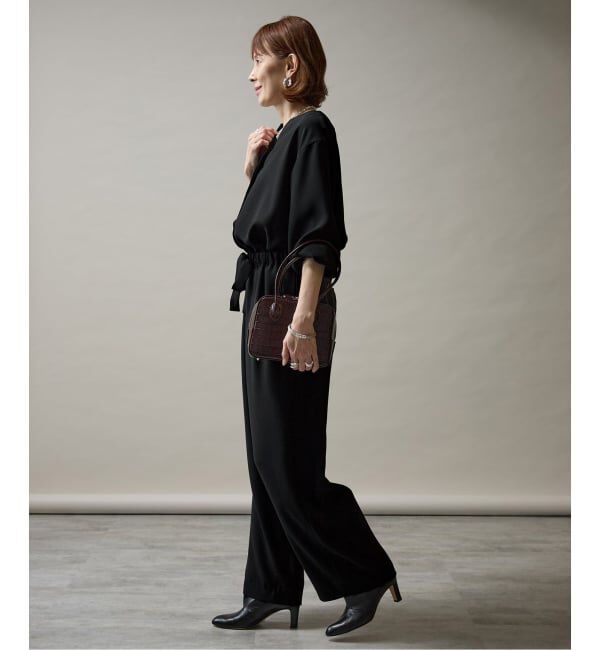 VERMEIL par iena「バックサテンジョーゼットオールインワン」|オールインワン|