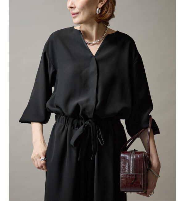 VERMEIL par iena「バックサテンジョーゼットオールインワン」|オールインワン|