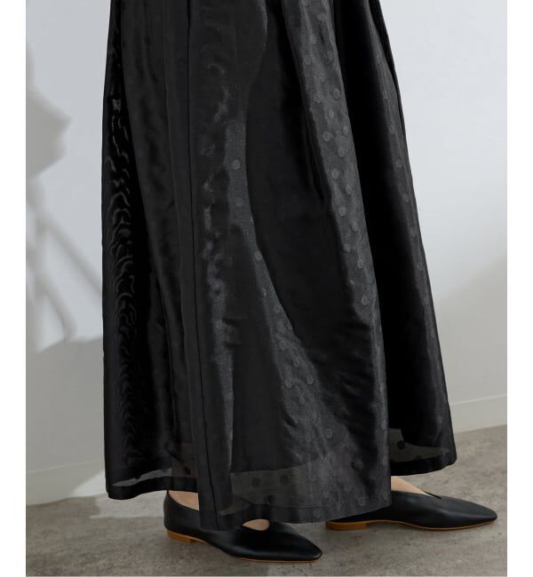 IENA「ドットジャガード タックフレアスカート」|スカート|