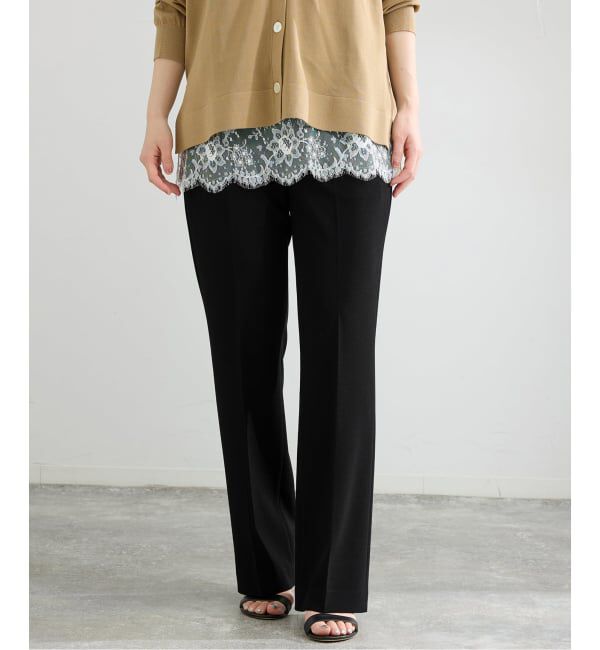 IENA「《セットアップ対応/予約》カットジョーゼットスティックパンツ」|スラックス|