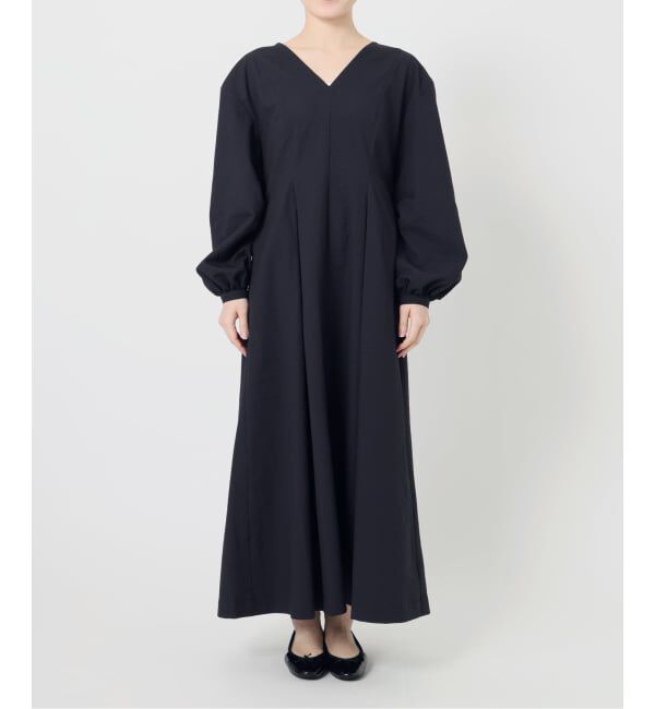 IENA「《予約》サッカーVネックフレアワンピース」|ワンピース|