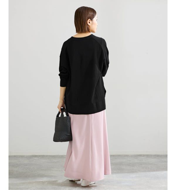 IENA「《予約》アセテートシルクVネックカーディガン」|カーディガン|