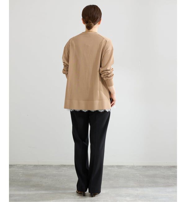 IENA「《予約》アセテートシルクVネックカーディガン」|カーディガン|