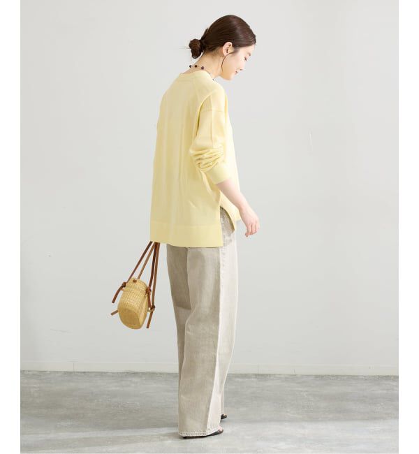 IENA「《予約》アセテートシルクVネックカーディガン」|カーディガン|