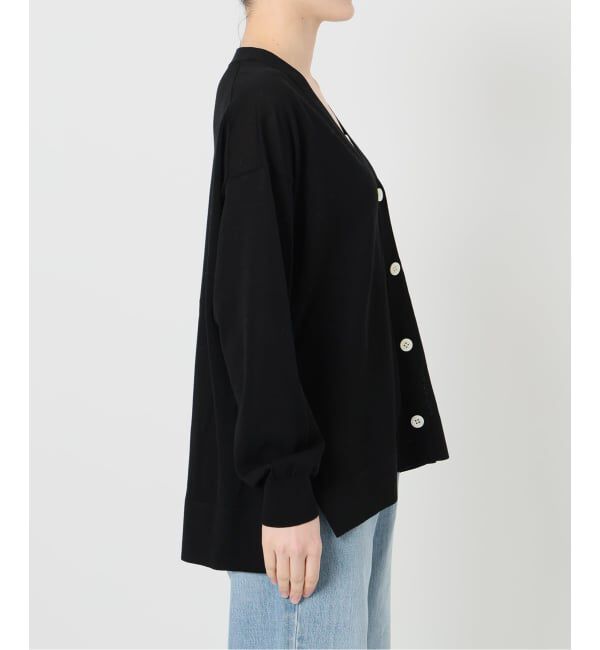 IENA「《予約》アセテートシルクVネックカーディガン」|カーディガン|