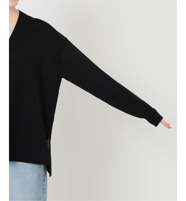 IENA「《予約》アセテートシルクVネックカーディガン」|カーディガン|