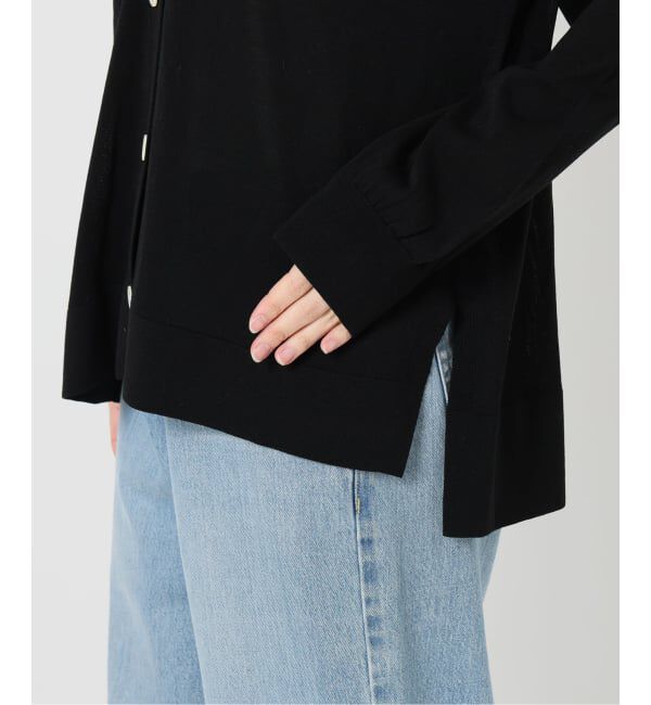 IENA「《予約》アセテートシルクVネックカーディガン」|カーディガン|