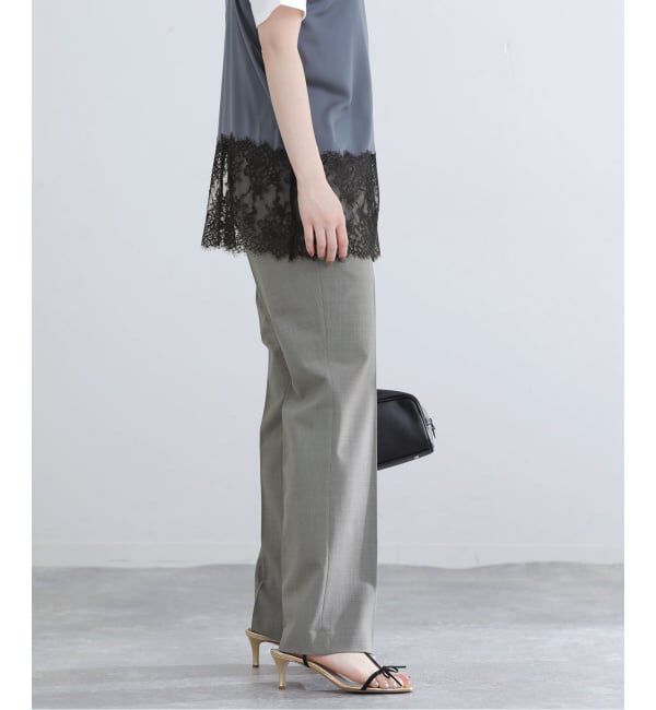 IENA「《予約》ウォッシャブル セミフレアパンツ」|スラックス|