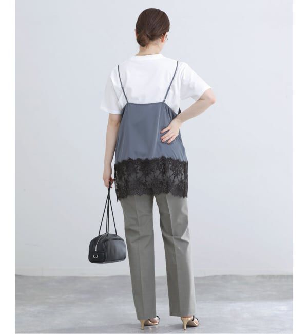 IENA「《予約》ウォッシャブル セミフレアパンツ」|スラックス|