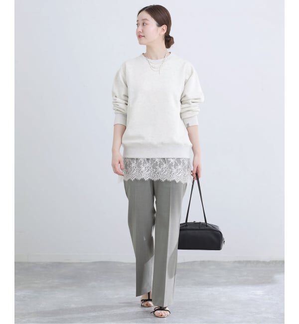 IENA「《予約》ウォッシャブル セミフレアパンツ」|スラックス|