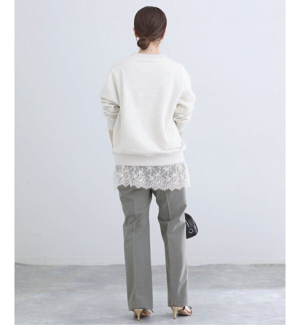 IENA「《予約》ウォッシャブル セミフレアパンツ」|スラックス|