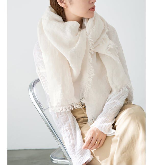 IENA「《予約》ASAUCE MELER/アソースメレ フランダースサン リネンガーゼ」|ストール|