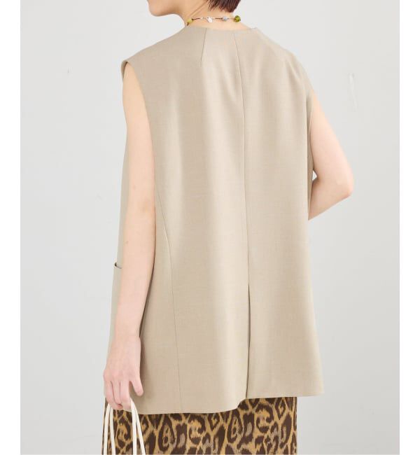 IENA「《セットアップ対応/予約》ウォッシャブル シャークツイード ジレ」|その他|