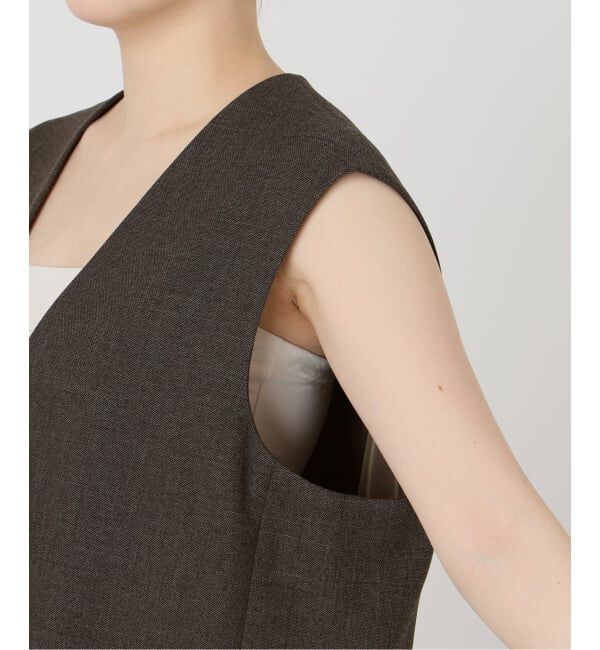 IENA「《セットアップ対応/予約》ウォッシャブル シャークツイード ジレ」|その他|