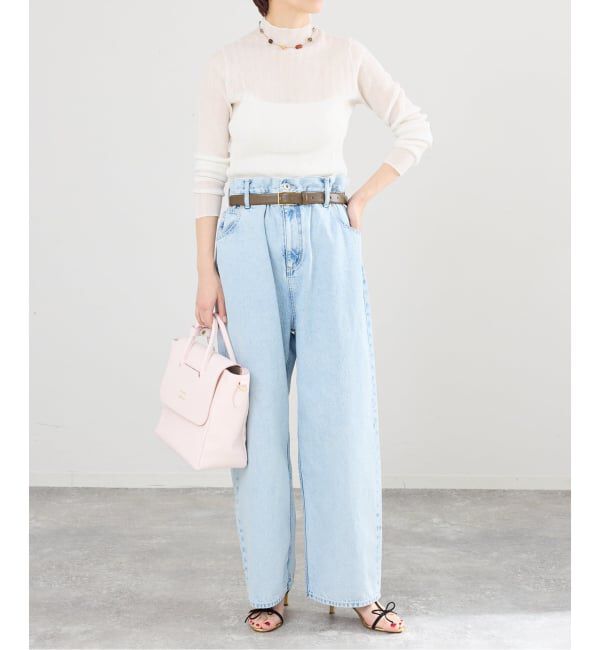 IENA「《予約》ウォッシャブル シアーリブタートル」|ニット・セーター|